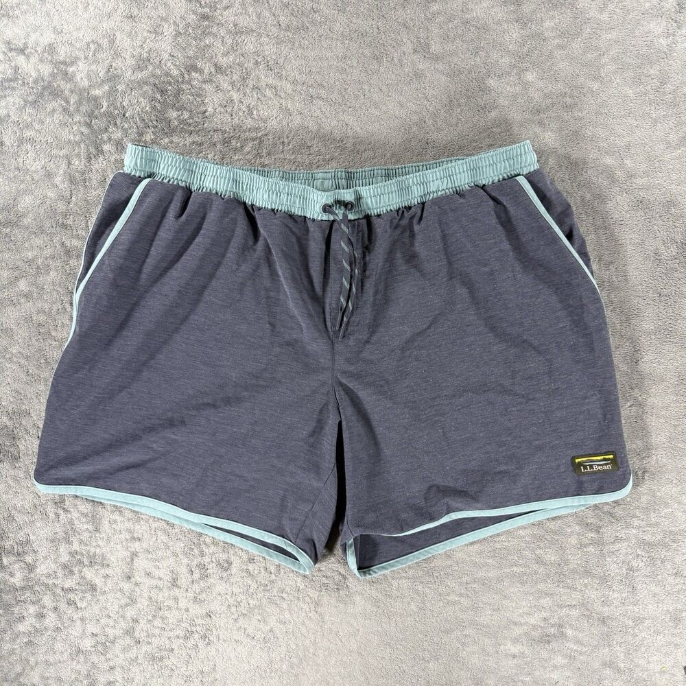 L.L. Bean All Adventure Swim Shorts Lined 7” Men’s XXXL Blue Compression Lined
